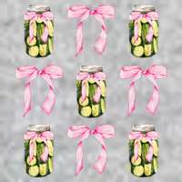 Canned Pickle Coquette Bows With Cute Pickle Jar T-Shirt