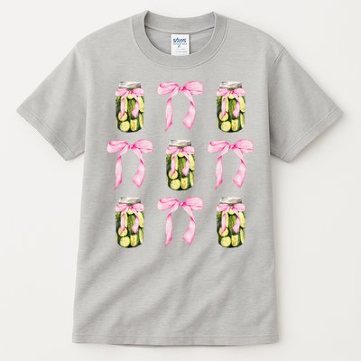 Canned Pickle Coquette Bows With Cute Pickle Jar Tall T-Shirt