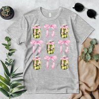 Canned Pickle Coquette Bows With Cute Pickle Jar Premium T-Shirt
