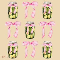 Canned Pickle Coquette Bows With Cute Pickle Jar Zip Tote Bag