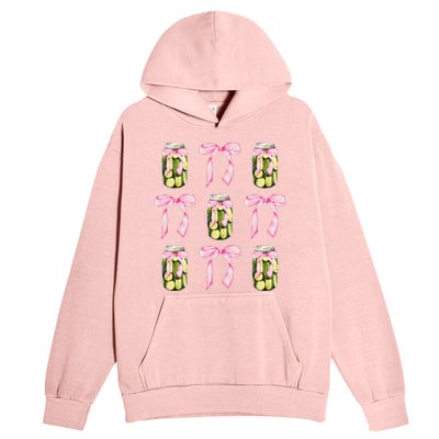 Canned Pickle Coquette Bows With Cute Pickle Jar Urban Pullover Hoodie