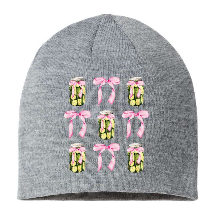 Canned Pickle Coquette Bows With Cute Pickle Jar Sustainable Beanie