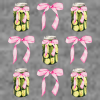 Canned Pickle Coquette Bows With Cute Pickle Jar Sustainable Beanie