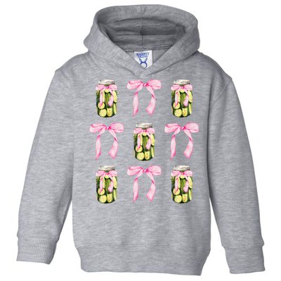 Canned Pickle Coquette Bows With Cute Pickle Jar Toddler Hoodie