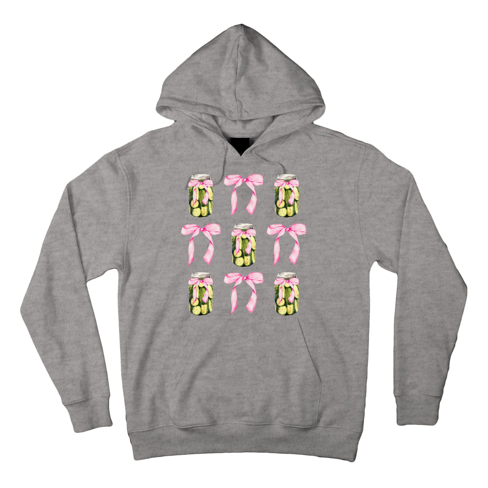 Canned Pickle Coquette Bows With Cute Pickle Jar Tall Hoodie