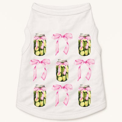 Canned Pickle Coquette Bows With Cute Pickle Jar Doggie Tank