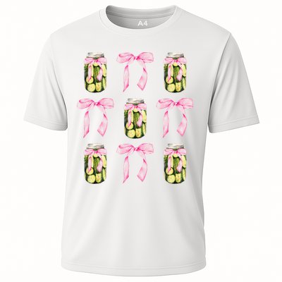 Canned Pickle Coquette Bows With Cute Pickle Jar Performance Shirt