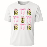 Canned Pickle Coquette Bows With Cute Pickle Jar Cooling Performance Crew T-Shirt