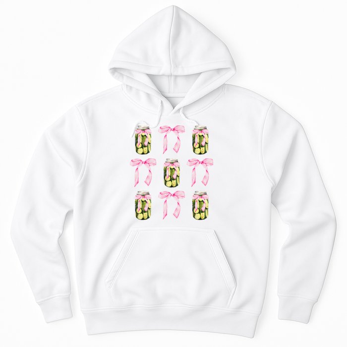 Canned Pickle Coquette Bows With Cute Pickle Jar Hoodie