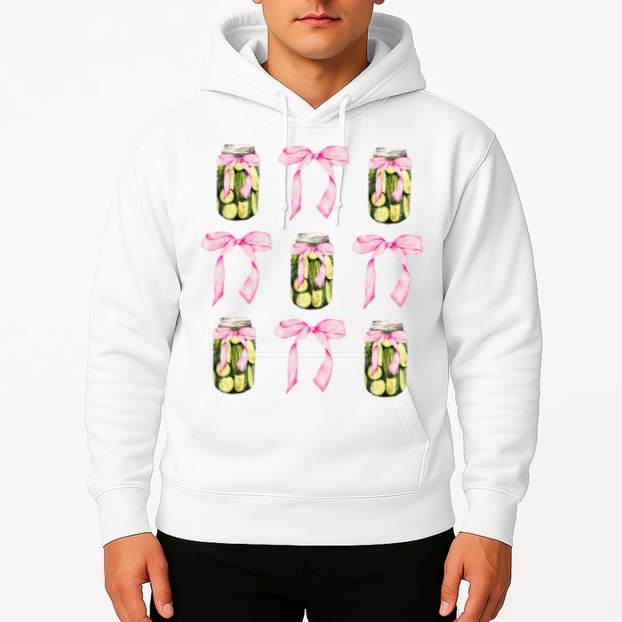 Canned Pickle Coquette Bows With Cute Pickle Jar Hoodie