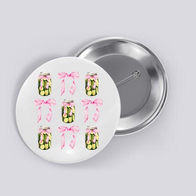 Canned Pickle Coquette Bows With Cute Pickle Jar Button
