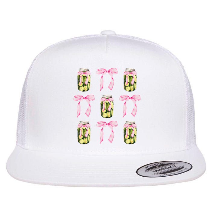 Canned Pickle Coquette Bows With Cute Pickle Jar Flatbill Hat