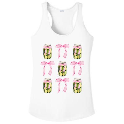 Canned Pickle Coquette Bows With Cute Pickle Jar Ladies PosiCharge Competitor Racerback Tank
