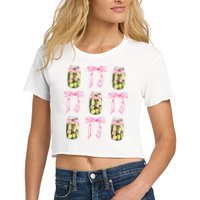 Canned Pickle Coquette Bows With Cute Pickle Jar Crop Top