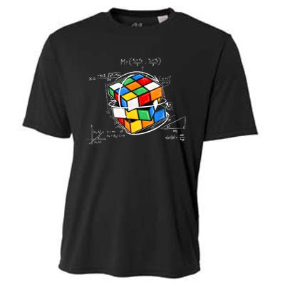 Competitive Puzzle Cube Math Lovers Funny Speed Cubing Cooling Performance Crew T-Shirt