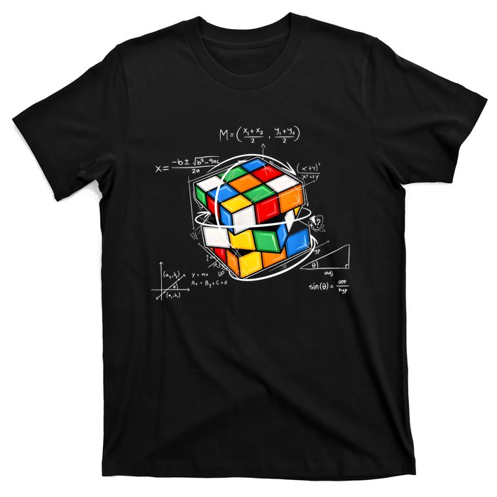 Competitive Puzzle Cube Math Lovers Funny Speed Cubing T-Shirt