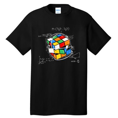 Competitive Puzzle Cube Math Lovers Funny Speed Cubing Tall T-Shirt