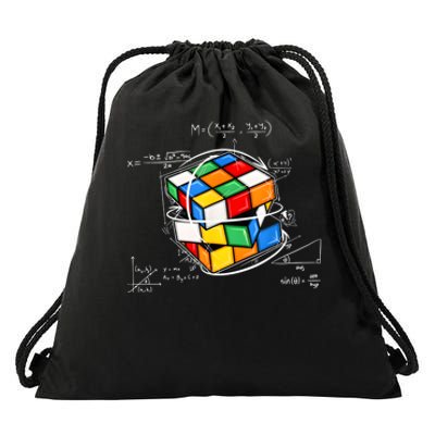 Competitive Puzzle Cube Math Lovers Funny Speed Cubing Drawstring Bag