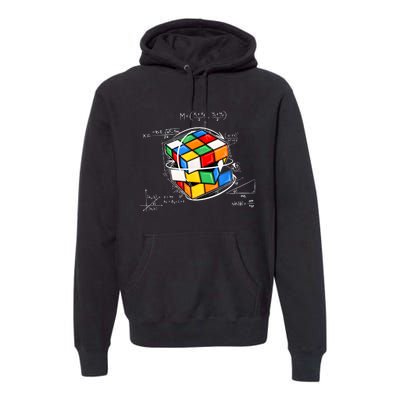 Competitive Puzzle Cube Math Lovers Funny Speed Cubing Premium Hoodie