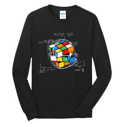 Competitive Puzzle Cube Math Lovers Funny Speed Cubing Tall Long Sleeve T-Shirt