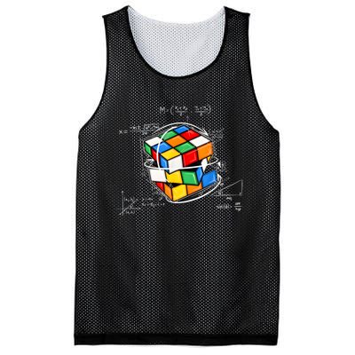 Competitive Puzzle Cube Math Lovers Funny Speed Cubing Mesh Reversible Basketball Jersey Tank