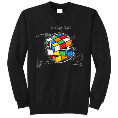 Competitive Puzzle Cube Math Lovers Funny Speed Cubing Tall Sweatshirt