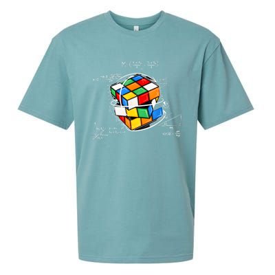 Competitive Puzzle Cube Math Lovers Funny Speed Cubing Sueded Cloud Jersey T-Shirt