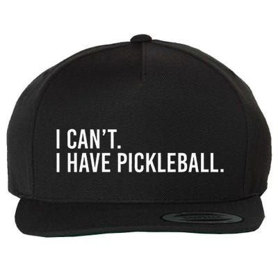 Cool Pickleball Coach With Saying I CanT I Have Pickleball Wool Snapback Cap