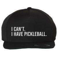 Cool Pickleball Coach With Saying I CanT I Have Pickleball Wool Snapback Cap