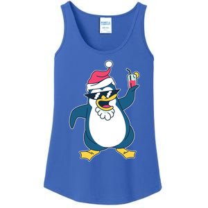 Christmas Penguin Cheers Gift Ladies Essential Tank