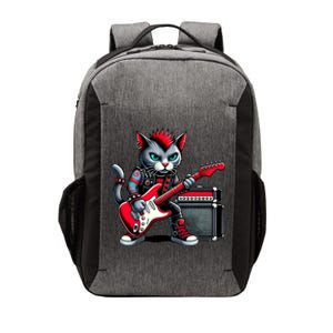 Cute Punk Cat RockN Roll Goth Cat Guitar Band Funny Music Gift Vector Backpack