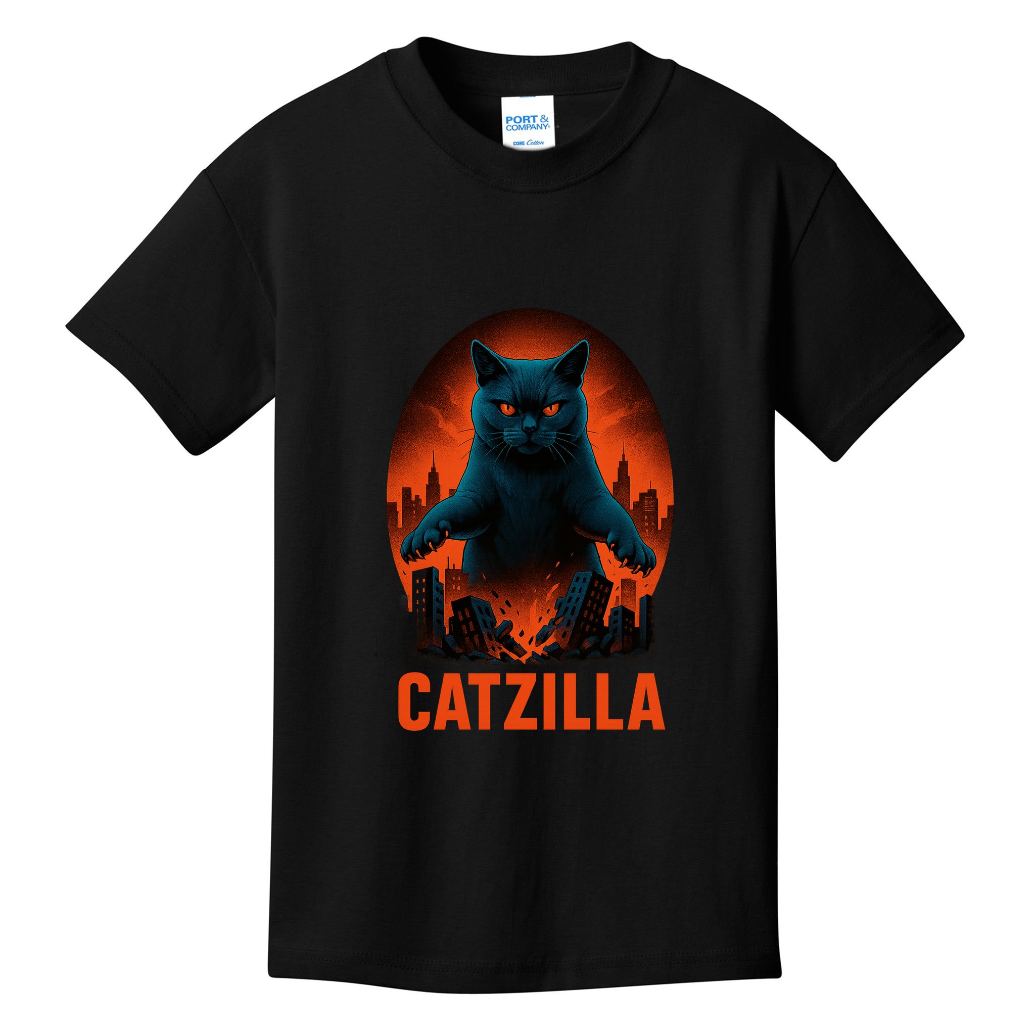 Catzilla Pose Kids T-Shirt