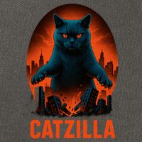 Catzilla Pose Cotton Canvas Backpack