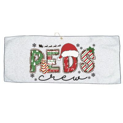 Christmas Pediatric Crew Peds Nurse Santa Hat Nursing Team  Large Microfiber Waffle Golf Towel