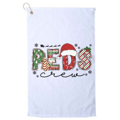 Christmas Pediatric Crew Peds Nurse Santa Hat Nursing Team  Platinum Collection Golf Towel