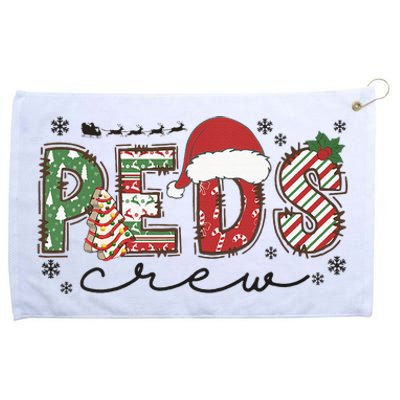 Christmas Pediatric Crew Peds Nurse Santa Hat Nursing Team  Grommeted Golf Towel