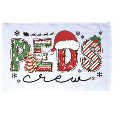 Christmas Pediatric Crew Peds Nurse Santa Hat Nursing Team  Microfiber Hand Towel