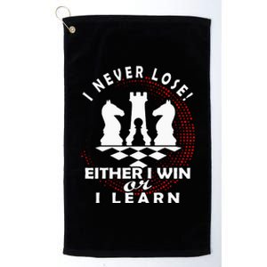 Chess Player Chess Board I Lost Never Platinum Collection Golf Towel