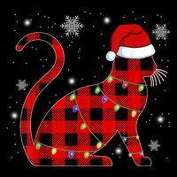 Christmas Plaid Cat Holiday Cute Impact Tech Backpack