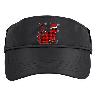 Christmas Plaid Cat Holiday Cute Adult Drive Performance Visor