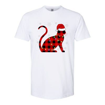 Christmas Plaid Cat Holiday Cute Softstyle® CVC T-Shirt