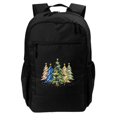 Camo Print Christmas Trees With Camouflage Print Xmas Daily Commute Backpack