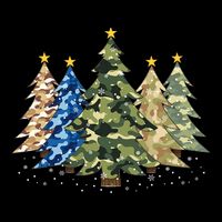 Camo Print Christmas Trees With Camouflage Print Xmas Daily Commute Backpack