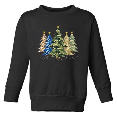 Camo Print Christmas Trees With Camouflage Print Xmas Toddler Sweatshirt