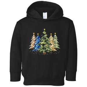 Camo Print Christmas Trees With Camouflage Print Xmas Toddler Hoodie