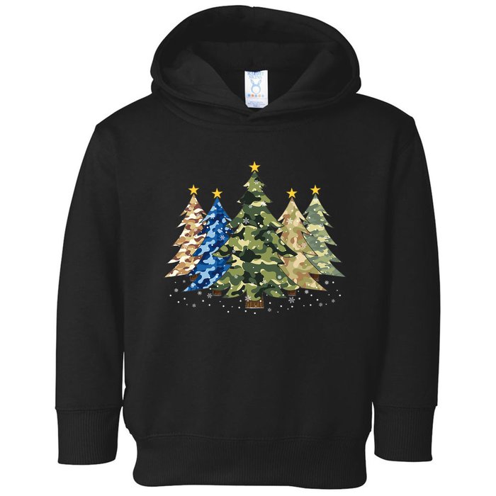 Camo Print Christmas Trees With Camouflage Print Xmas Toddler Hoodie