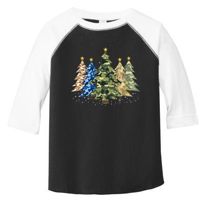 Camo Print Christmas Trees With Camouflage Print Xmas Toddler Fine Jersey T-Shirt