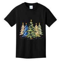 Camo Print Christmas Trees With Camouflage Print Xmas Kids T-Shirt