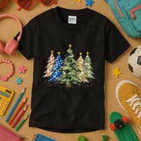 Camo Print Christmas Trees With Camouflage Print Xmas Kids T-Shirt