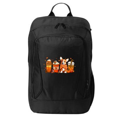 Cute Pumpkin Corgi Coffee Dog Welsh Corgi Latte Owner Pet Gift City Backpack